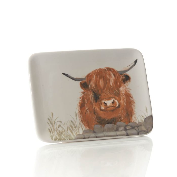 DOUGAL HIGHLAND COW CERAMIC TRINKET DISH