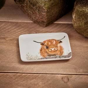 DOUGAL HIGHLAND COW CERAMIC TRINKET DISH