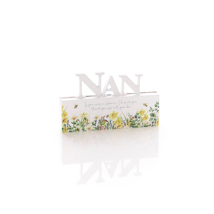 FLORAL NAN CUT OUT WORD BLOCK