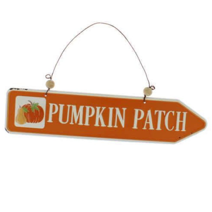 Orange metal PUMPKIN PATCH sign