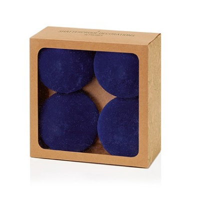 80mm 4pc Midnight Blue Flock